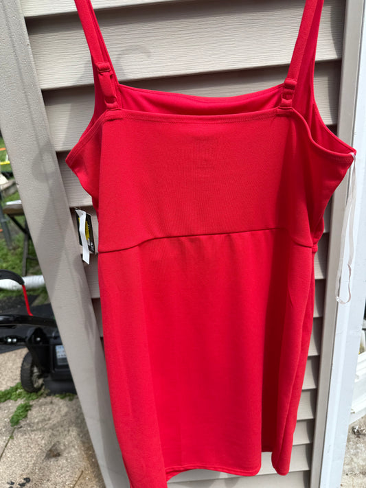 Heart rhinestone red dress