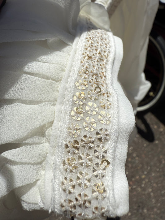 DOUBLE GAUZE FLOWY CUFFED PANTS