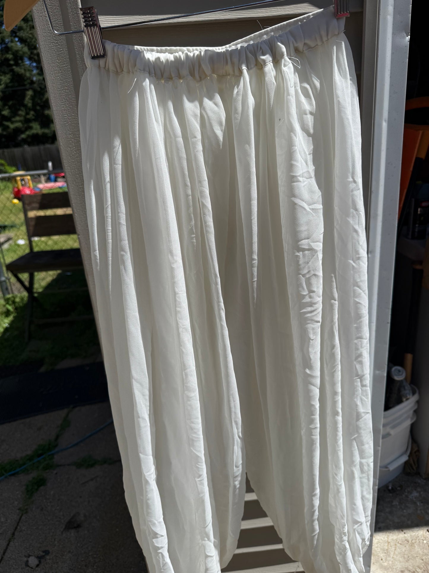 DOUBLE GAUZE FLOWY CUFFED PANTS