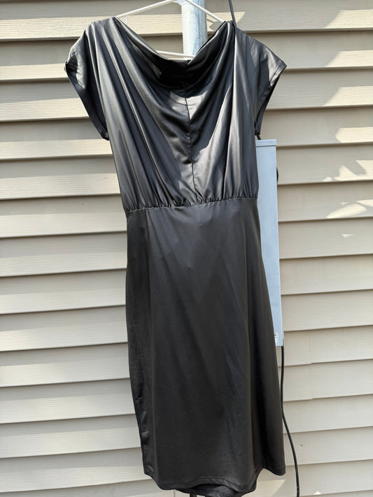 Fashion Nova Black Pleather Dress XL