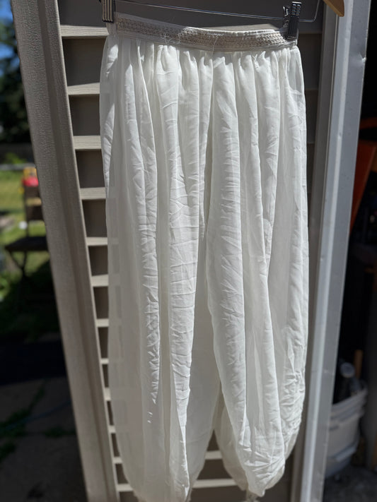 DOUBLE GAUZE FLOWY CUFFED PANTS